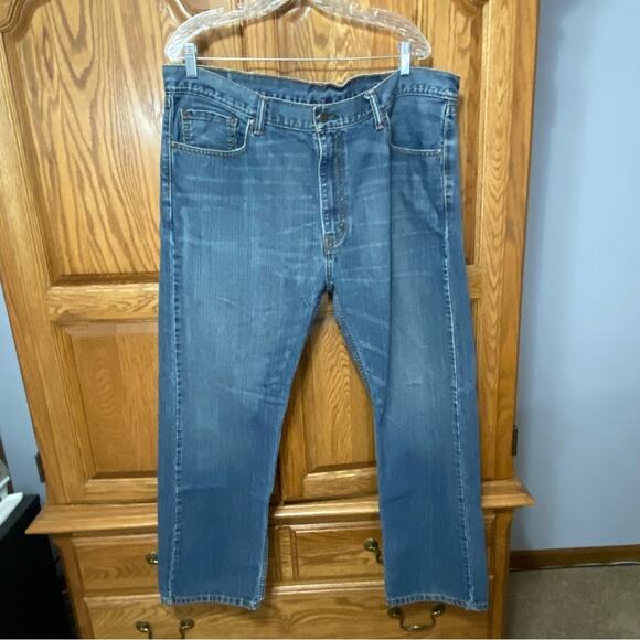 Vintage Levi’s Dark Blue Wash Straight Leg Mens Size 38” x 32” Y2K Faded